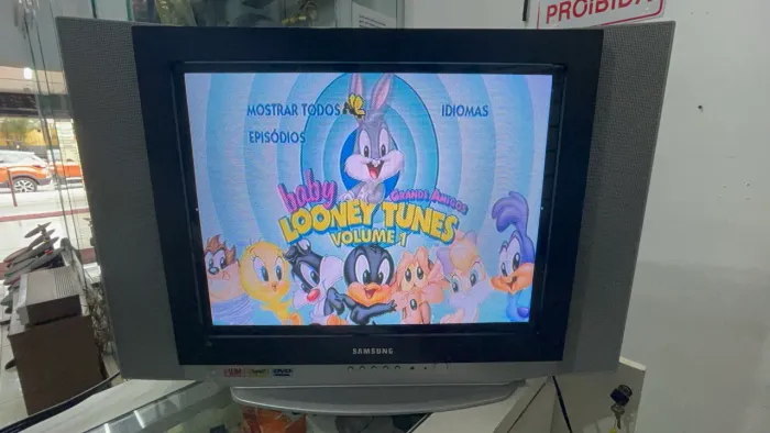 Tv crt tubo retrogamer Samsung 21 polegadas Av e vídeo componente