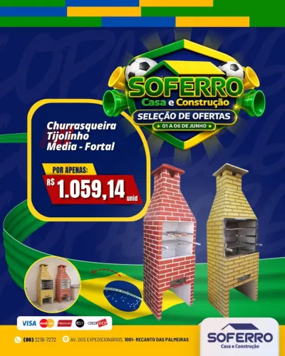 Churrasqueira de tijolo