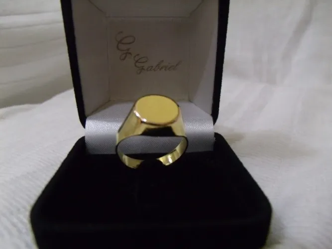 Anel Liso Folheado Ouro 18k