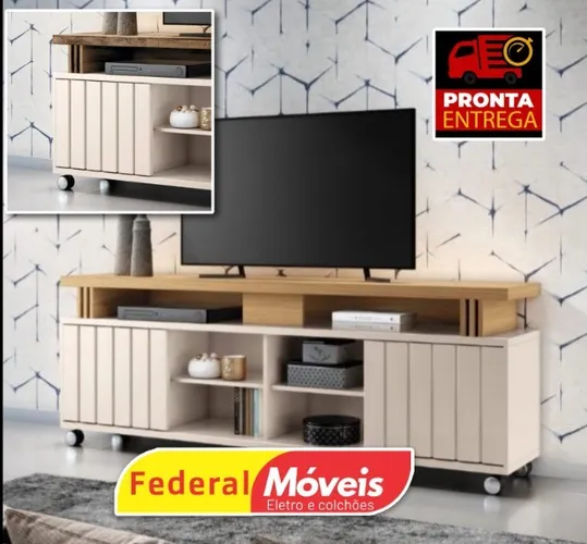 Bancada HB Briz 1.8 com Rodízios Naturale/Off White