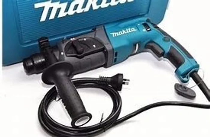Martelete Rotativo Rompedor Makita com Maleta com 5 Brocas e Acessórios SDS Plus 800W 2,7J