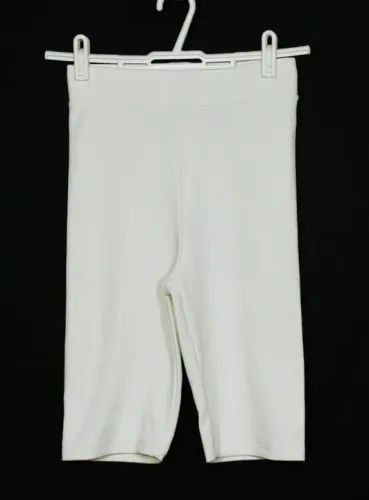 Bermuda biker feminina malha canelada off white Zara - veste PP/P - Ref. 3570