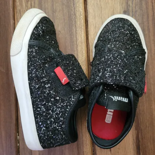 Tenis Mini Reserva Preto Glitter 23-24