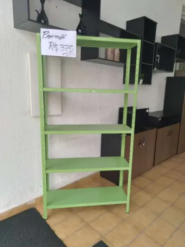 estante de aço 5 bandejas -cores: verde,vermelho,lilás