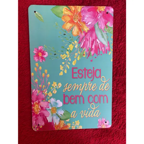 Quadro Decorativo Para Parede esteja sempre de bem com a vida 30x20