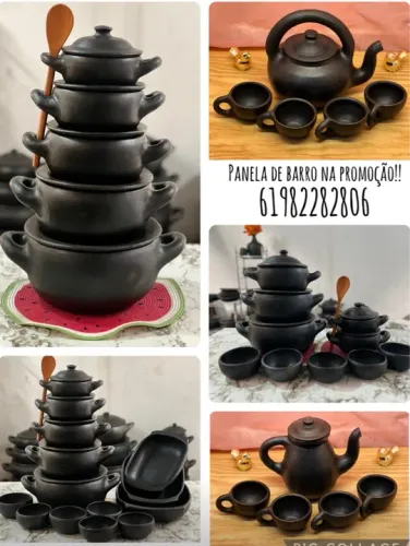 Panela de barro, bule, chaleira, xícaras?