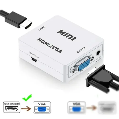 Conversor HDMI para VGA com Áudio