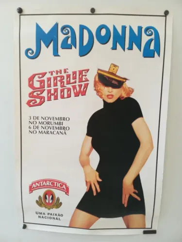 Cartaz / Poster ORIGINAL da Turnê The Girlie Show World Tour da Cantora MADONNA