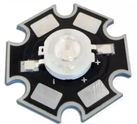 Led Uv 3w 5 Unid. Power Com Dissipador Estrela   Arduino Automação Robotica COD-CP295  