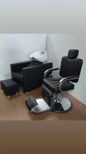 cadeira e lavatório para barbeiro