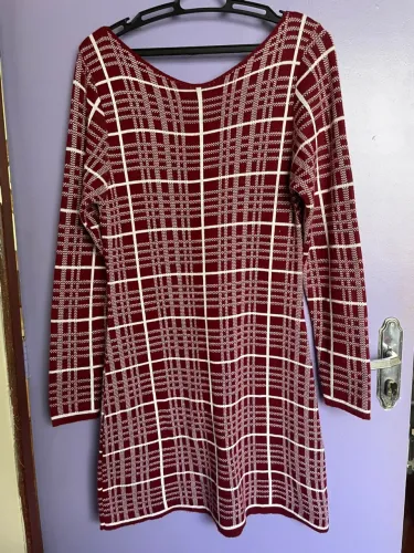 Vestido Xadrez Manga Longa