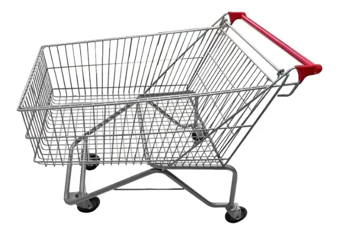 Oferta Promoção Carrinho De Supermercado Novo Maria Gorda Compra Atacadista 200L Prateado