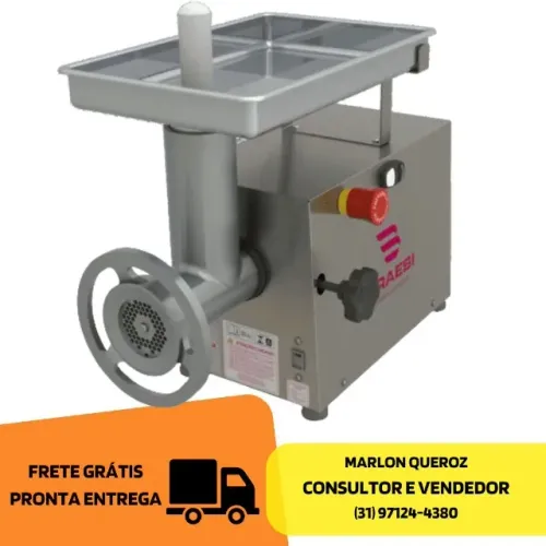 Moedor de Carne Boca 10 Braesi Inox Bivolt