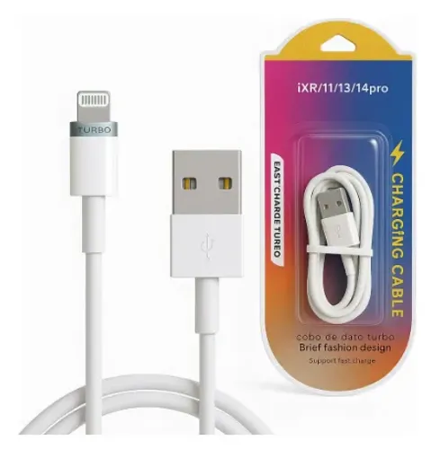 Cabo Fast Charge Turbo Usb Iphone 1m Lightning Compatível Branco