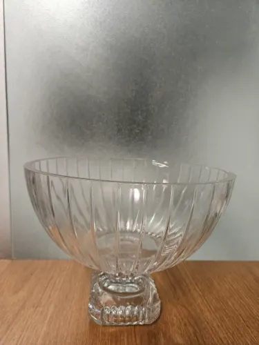 Bowl de vidro transparente para decoração