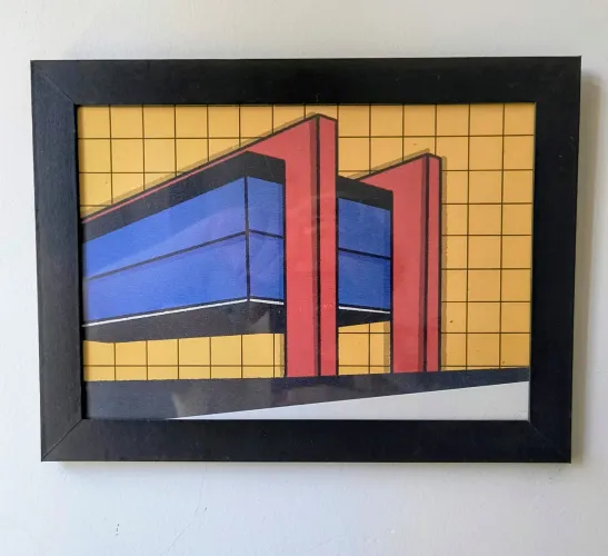 Ilustração/postal do MASP, ícone de São Paulo