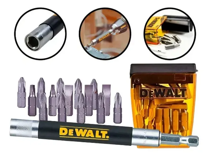 JOGO DE BITS DEWALT C/GUIA MAGNETICO C/16PCS 