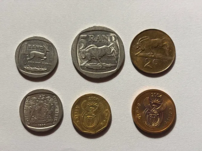 Seis Moedas Sul- Africanas Edição de 2004 (rands sul-africanos)