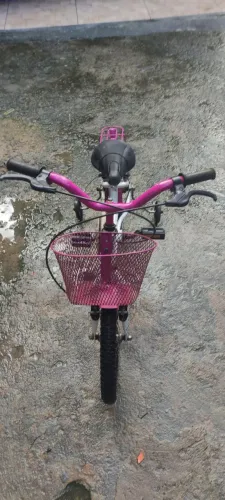 Bicicleta Infantil Rosa com Cesto