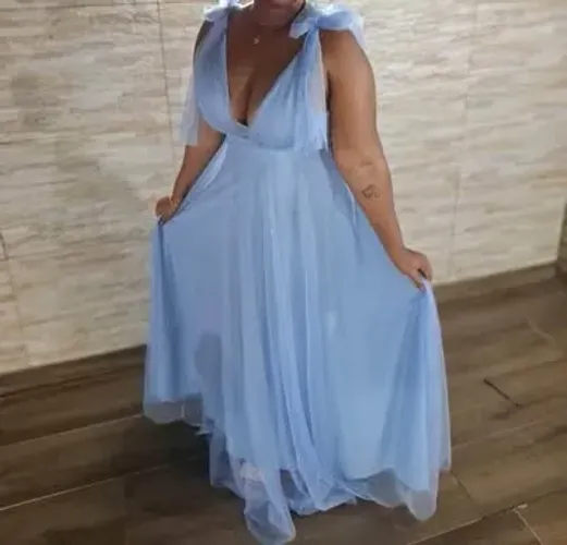 Vestido Azul Claro Elegante