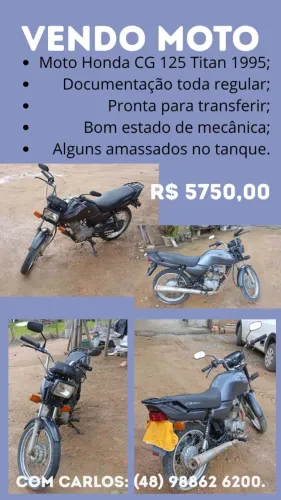 Vendo Moto Honda CG 125 Titan 1995