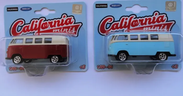 welly california minis oferta combo 2 kombi perua volkswagen metal Não hot wheels