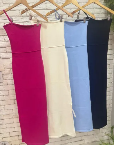 Vestido midi modal branco