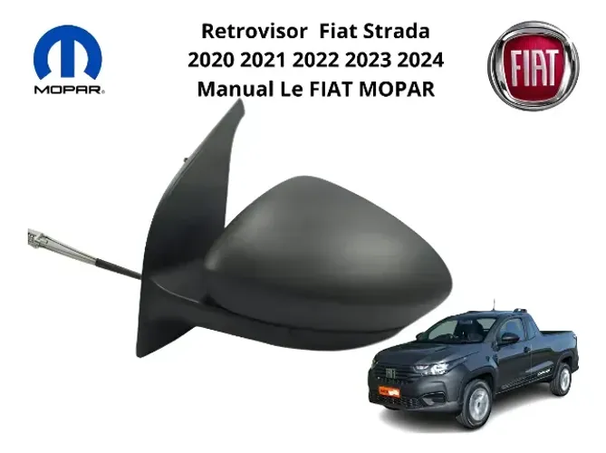 Retrovisor (NOVO) Fiat Strada 2020 2021 2022 2023 2024 Manual Le