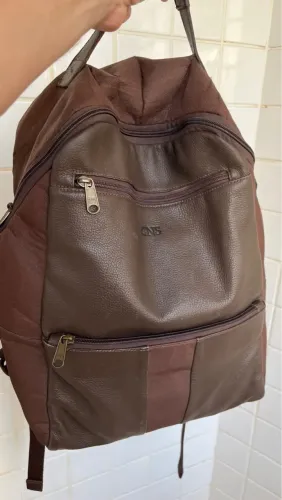 Mochila Marrom em Couro CNS