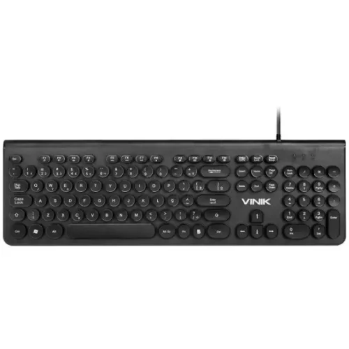 Teclado Multimídia Vinik Dynamic Circle Black - WZetta