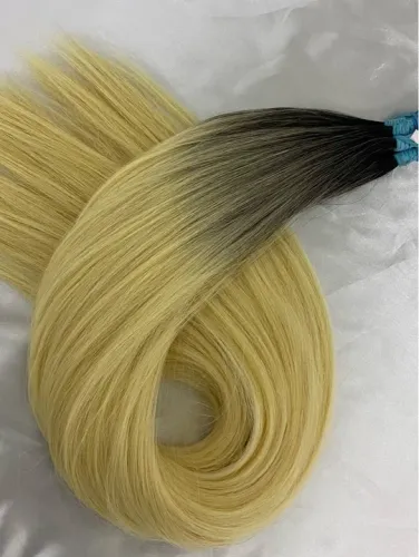 Mega Hair loiro esfumado  75 centímetros 