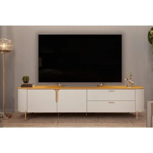 Rack Bancada Celine 100% MDF - pés metálicos 