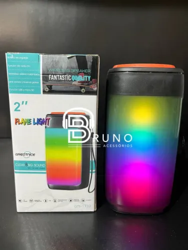 Caixa de Som Bluetooth Portátil com Luz 2.0 - Flame Light