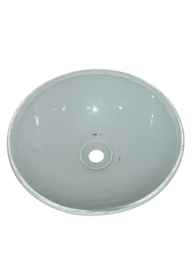 Cuba De Vidro Com Pequenas Avarias 29cm Branca