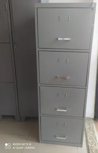 ARQUIVO 4 GAVETAS AÇO 50 PROFUNDIDADE NOVO COR CINZA
