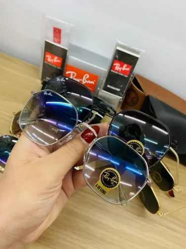 Óculos Ray-ban unissex lentes coloridas 