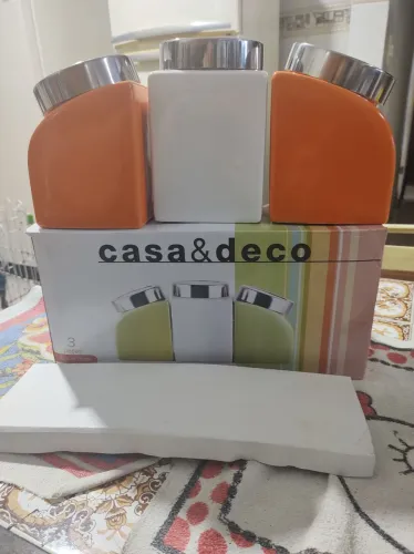 Conjunto de Potes Decorativos Casa & Deco