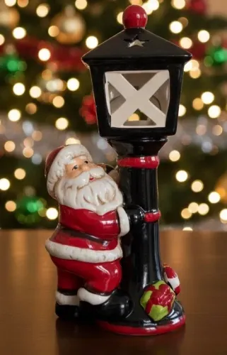 Papai Noel em Porcelana 26 cm altura x 12 cm largura