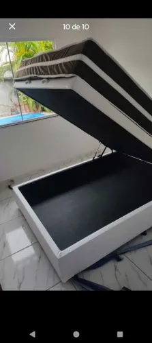 Cama baú + colchão molas ensacadas casal