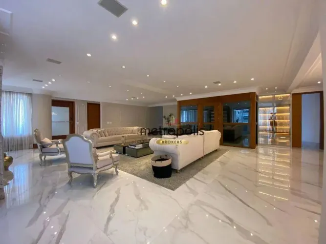 Magnífico apartamento com 4 dormitórios à venda, 362 m² por R$ 4.390.000 - Jardim - Santo 