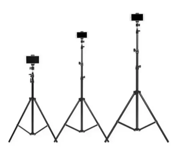 Tripé para Celular Ajustável com adaptador giratório horizontal e vertical 2.10 metros 