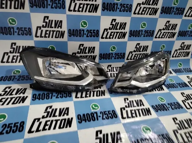 par farol gol g7 2016 2017 2018 foco simples friso cromado novo importado