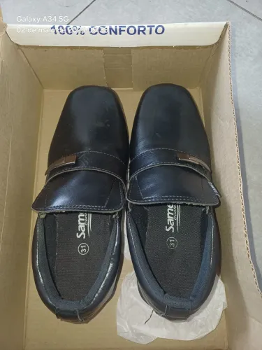 sapato infantil preto tamanho 31