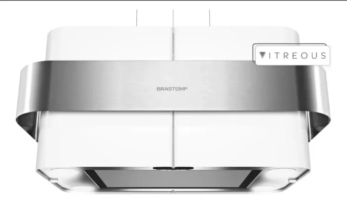 COIFA ILHA BRASTEMP 75cm BRANCA (220V) - NOVA, LACRADA!<br>