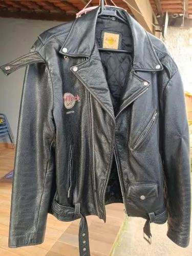 Jaqueta de couro legítima 
