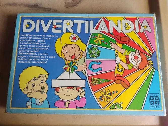 Jogo Divertilandia - Brinquedo Antigo Educativo da Grow
