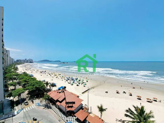 Apartamento Frente ao Mar, com 2 Dormitórios (1 Suíte), Praia das Pitangueiras - Guarujá/S