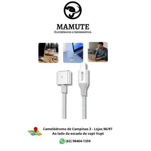 Cabo Tipo C Magsafe 3 MacSync 1.8M Macbook Pro 14 Pro 16 140W 7A