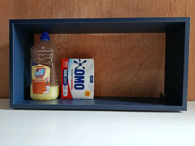 Nicho em MDF azul petróleo