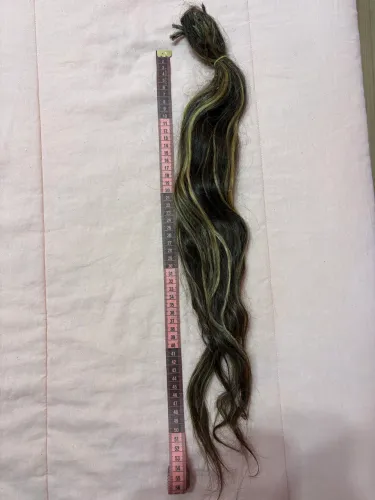 Cabelo Humano Castanho com Luzes